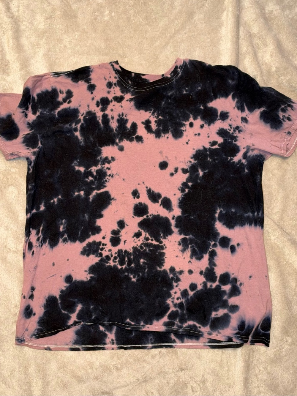 Tie-Dye Pink & Black Short Sleeve Tee